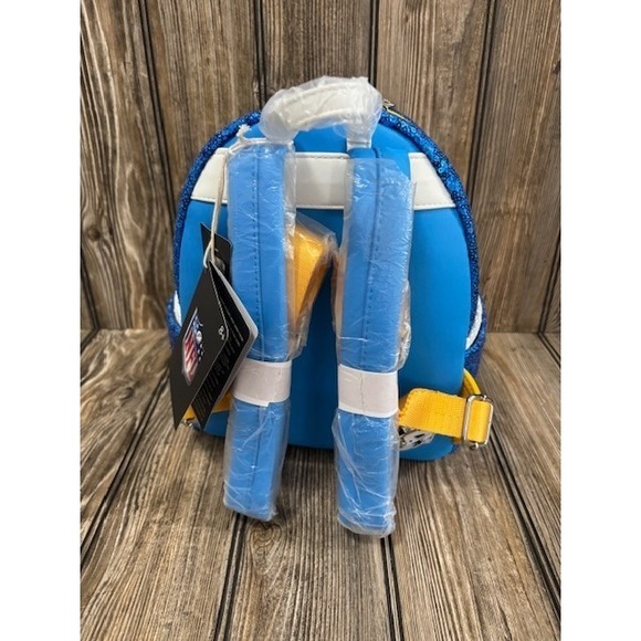 Loungefly NFL Los Angeles Chargers Loungefly Sequin Mini Backpack and Wallet - Picture 4 of 6